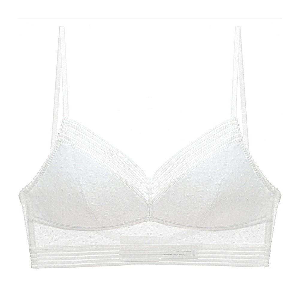 Newly Ladies Bras Underwear - Low Back Comfortable Lifting Bra, Lace Ultra Thin