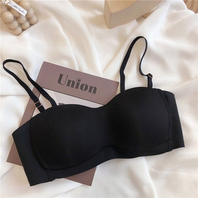 Seamless Soft Wireless Push Up Bra for Women - Comfortable Sleep Underwear, Sexy Bralette