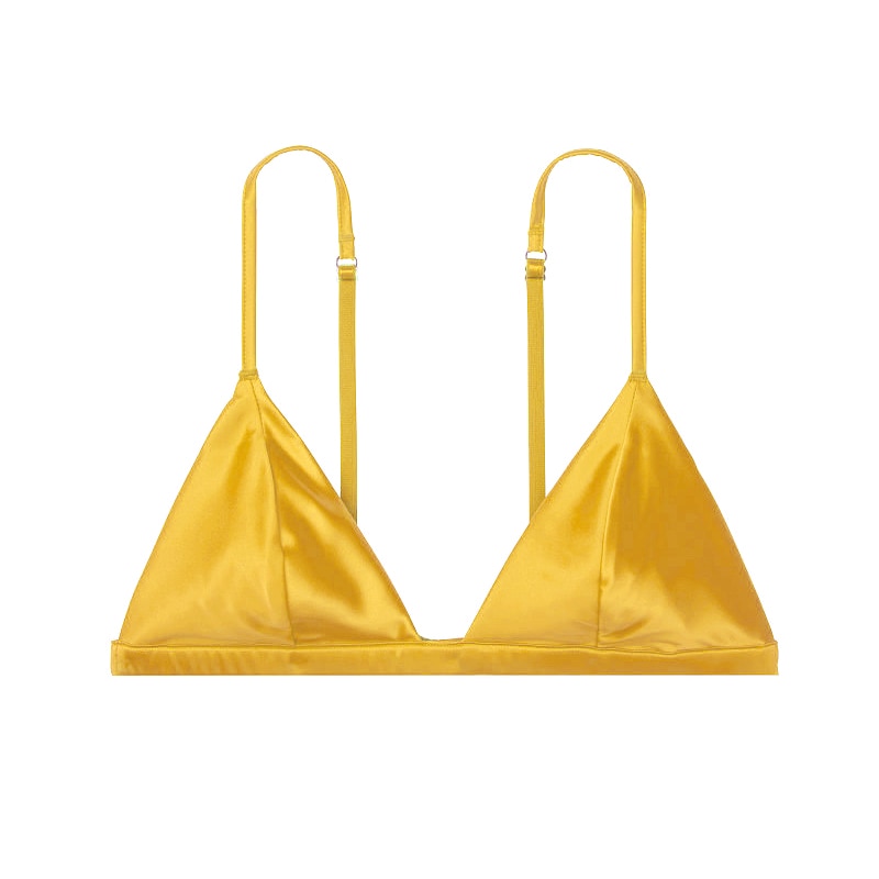 Luxuriöses Bralette-Top aus Seide in 7 Farben – V-Ausschnitt, bügelloser Satin-BH für Damen