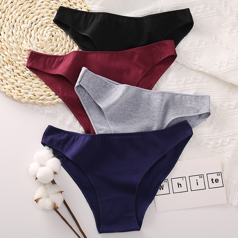 Embrace Comfort in 4PCS Cotton Briefs Set