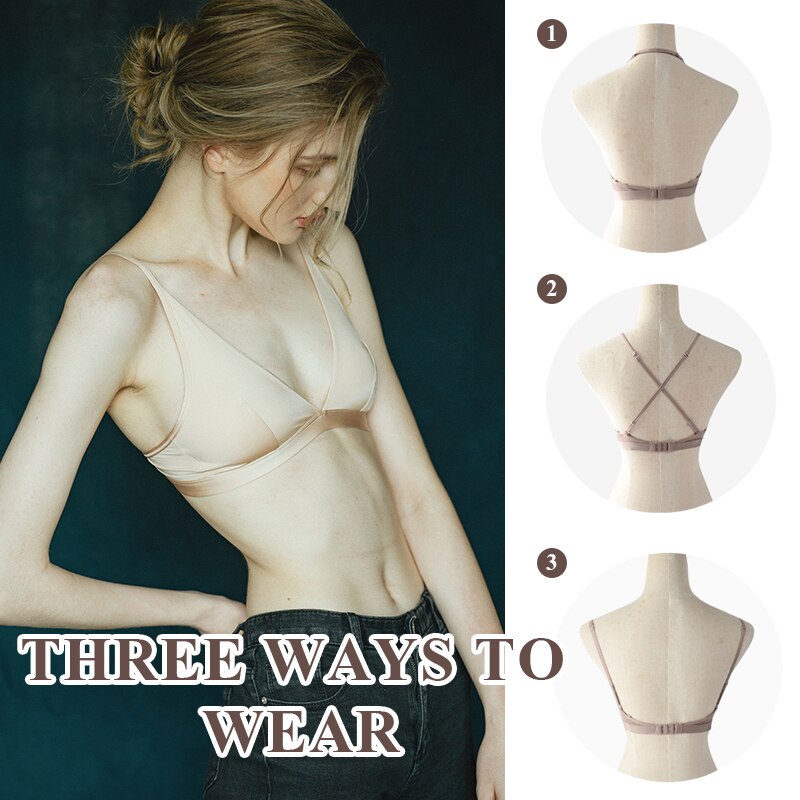 Bralette push-up sexy para mujer, sujetador suave y fino para fitness: ropa interior ideal