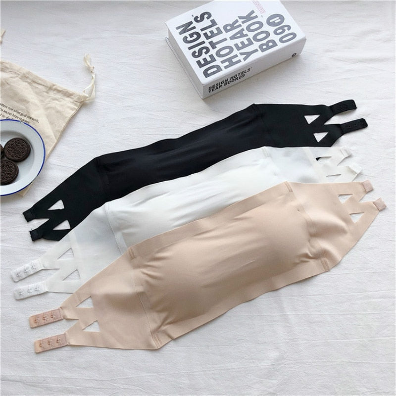 New One Piece Seamless Tube Tops for Women - Invisible Bra
