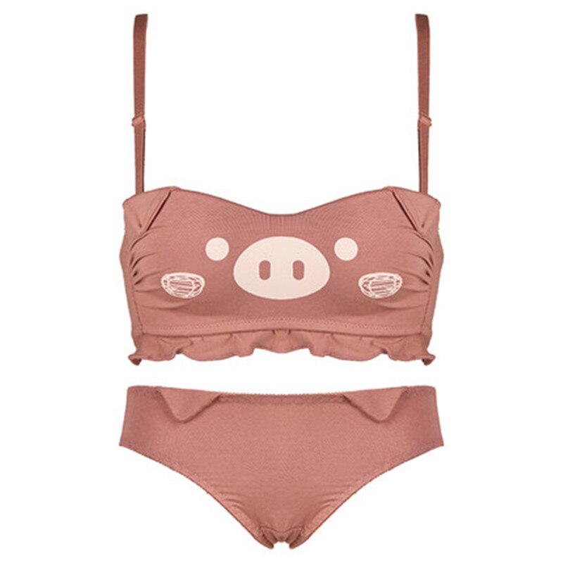 Cute Steel-Rimless Underwear With Small Bust Gathering And Adjustable Collateral Breast Student Stereotyped Bra