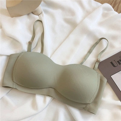 Seamless Soft Wireless Push Up Bra for Women - Comfortable Sleep Underwear, Sexy Bralette
