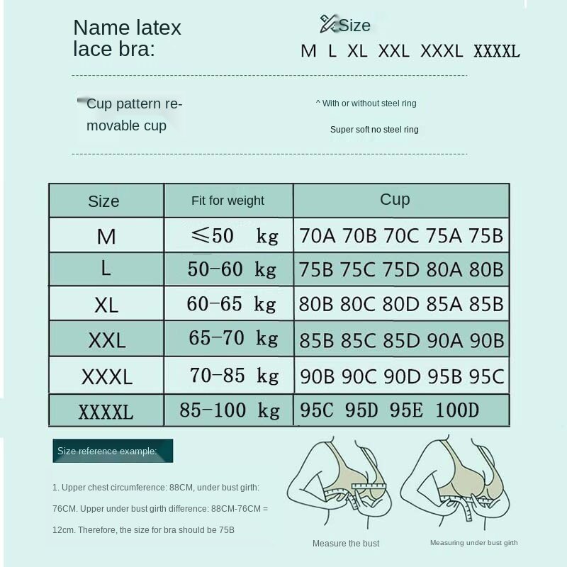 Plus Size Bras 3XL - 4XL for Women - Seamless, Sexy Lace, Push Up with Pad