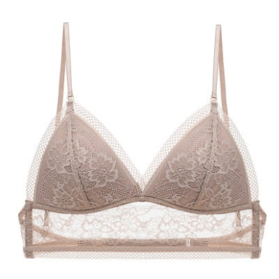 Newest Sexy Low Back Women Bra - Lace Mesh, Soft Seamless, Backless Bralette