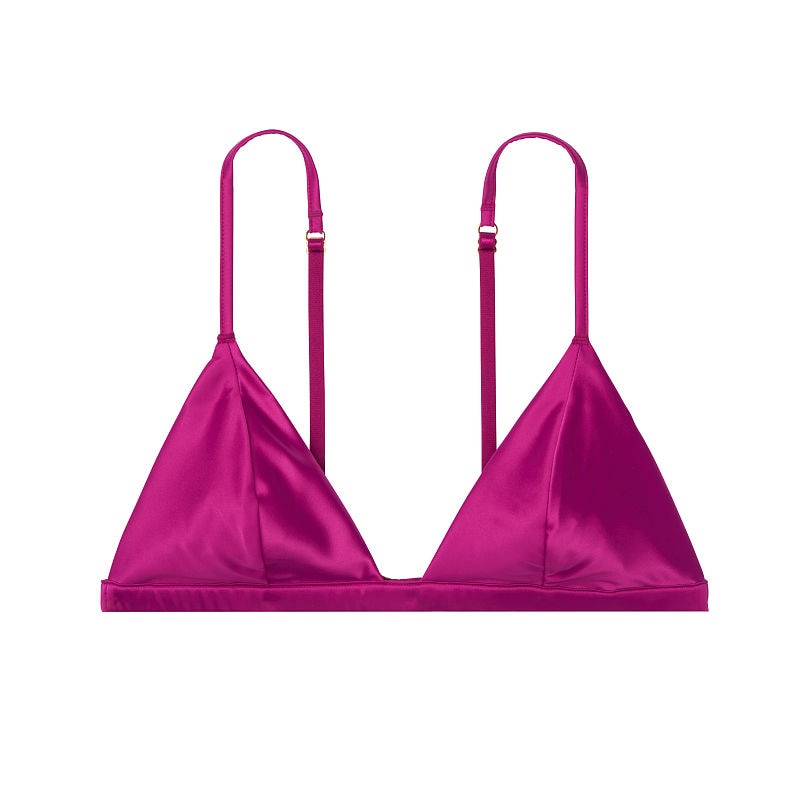Luxuriöses Bralette-Top aus Seide in 7 Farben – V-Ausschnitt, bügelloser Satin-BH für Damen
