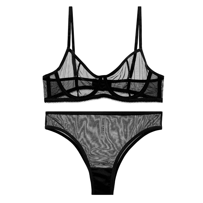 Transparent Bra Set