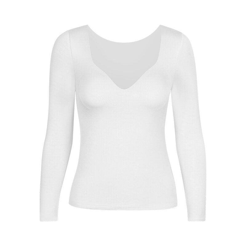 VANZTINA Women's Thermal Underwear with Push - up Bra, Winter Thermo Lingerie