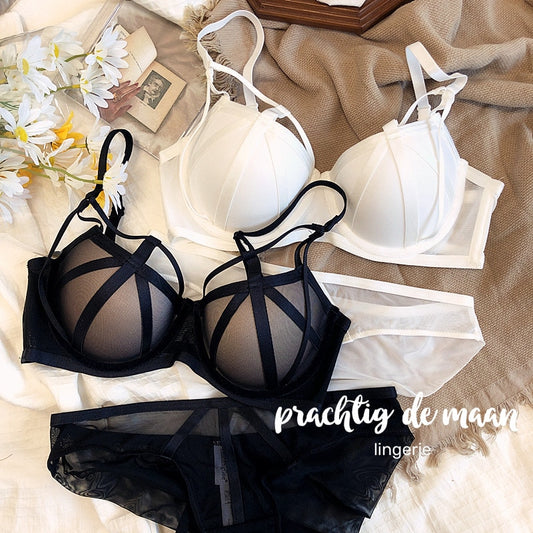 Pure Color Sexy Bra & Panties Set - Fashionable Women's Lingerie