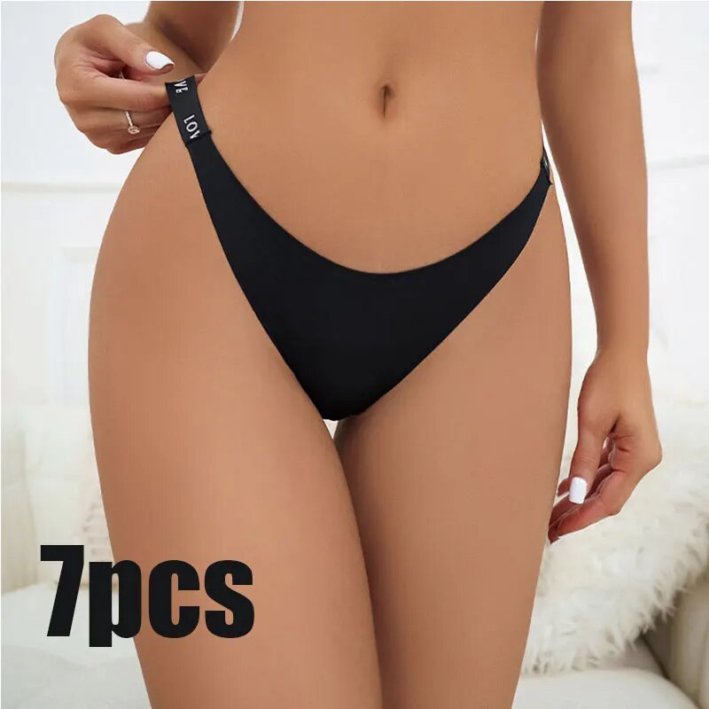 Explore the Ultimate Comfort with SALSPOR 7PCS/Set Sexy Printed Alphabet Women Panties