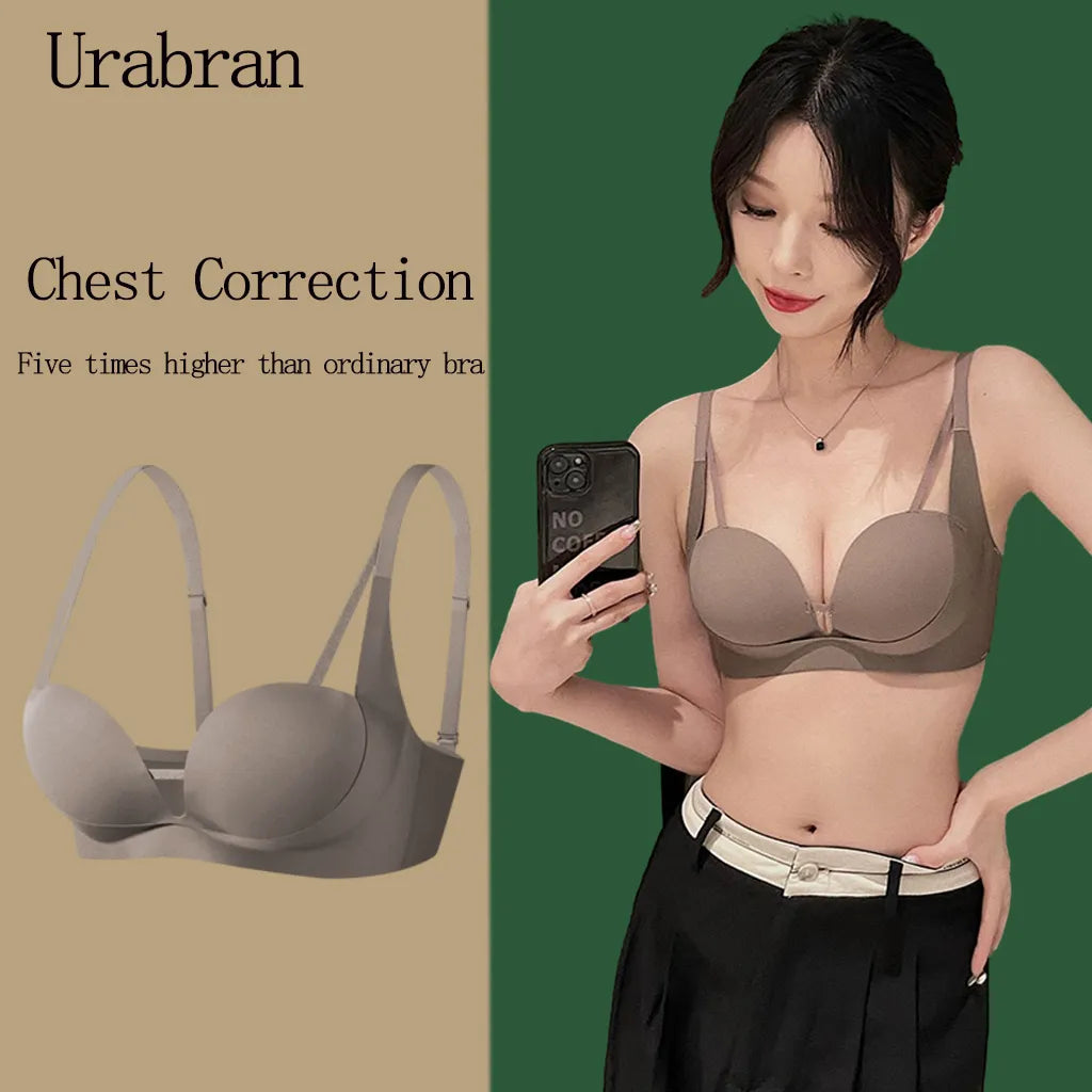 Sujetador push-up sexy sin tirantes Urabran para mujer, sin aro de acero, cómodo y transpirable.