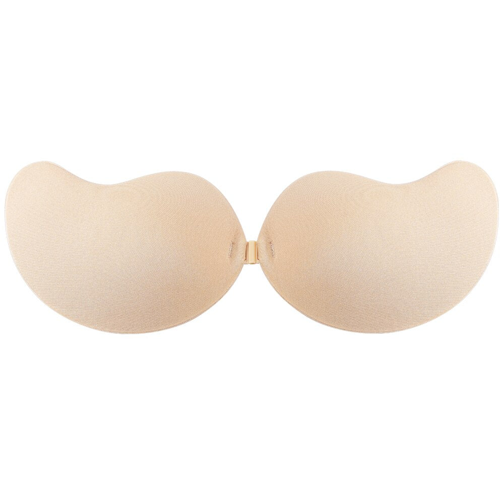 Reusable Female Wing Breast Lift Nipple Shield - Invisible Silicone Strapless Backless Adhesive Bra