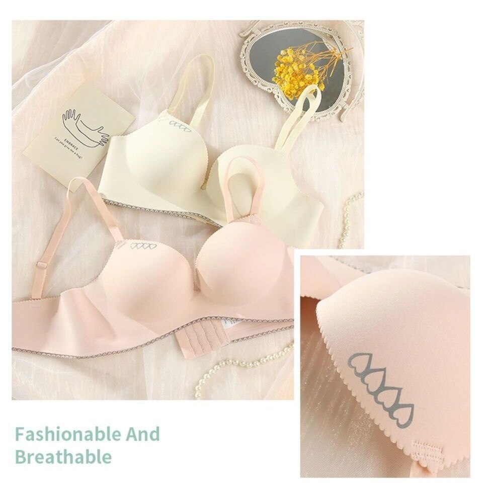 Damenunterwäsche: Geraffter, verdickter, sexy, spurloser Latex-BH für spezielle kleine Körbchen