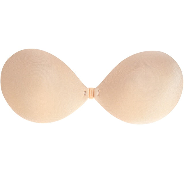 Reusable Female Wing Breast Lift Nipple Shield - Invisible Silicone Strapless Backless Adhesive Bra
