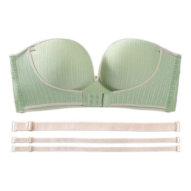 TALISYA.O Strapless Push Up Bra for Women - Wire Free, Front Closure, Seamless & Sexy 2025