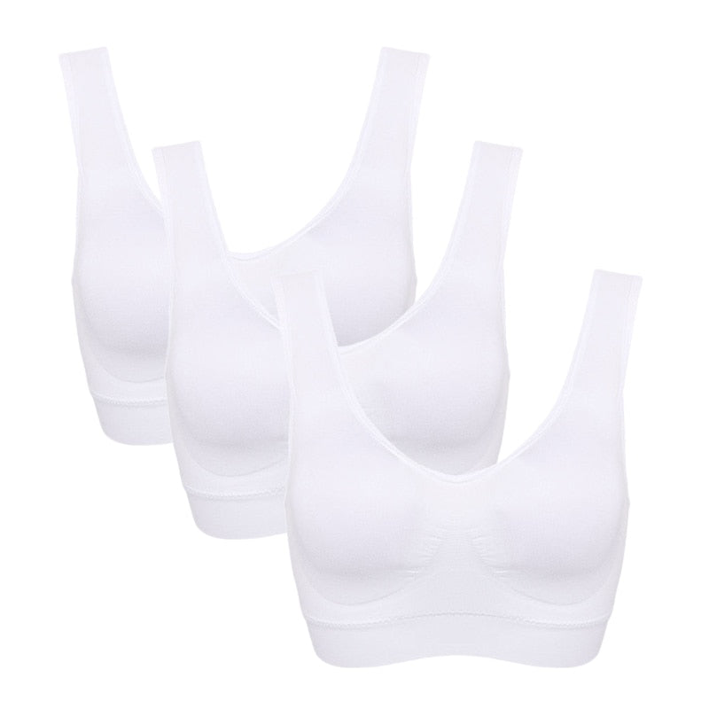 Seamless Plus Size Wireless Bras with Pads (3 Pack) - Comfort & Support for Plus Sizes
