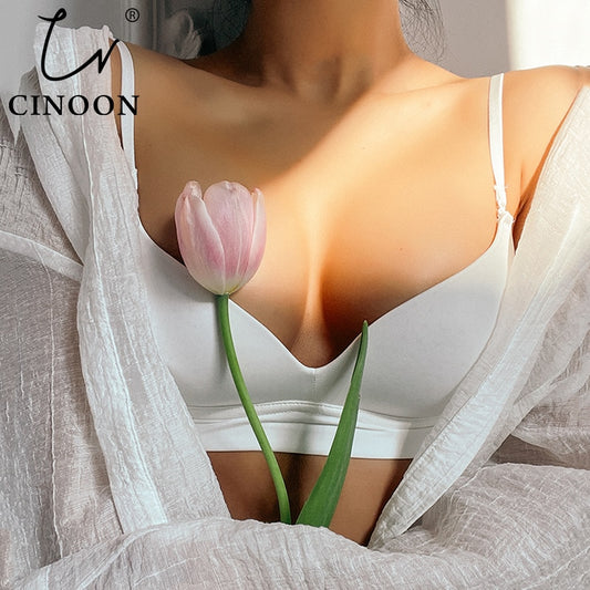 CINOON Sexy Seamless Wire-Free Women's Bra - Soft Intimate Underwear Lingerie