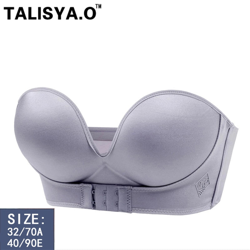 TALISYA.O Strapless Push Up Bra for Women - Wire Free, Front Closure, Seamless & Sexy 2025