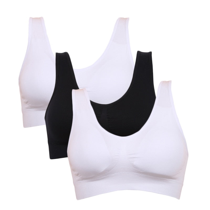 Seamless Plus Size Wireless Bras with Pads (3 Pack) - Comfort & Support for Plus Sizes
