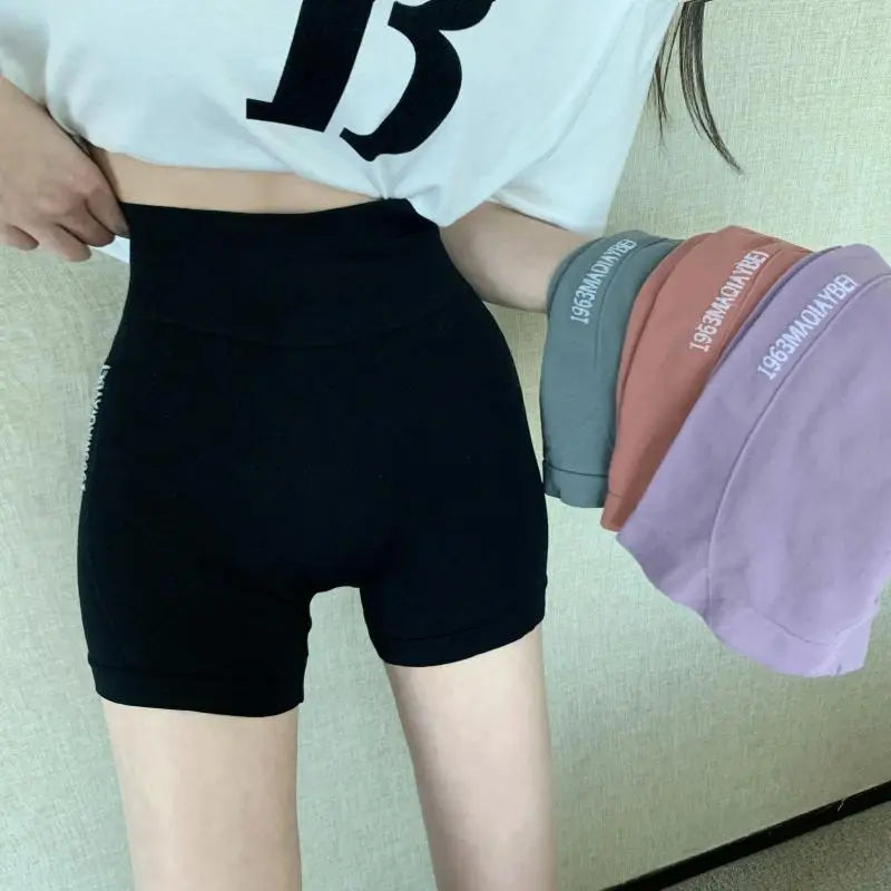 Women's Cycling Shorts - Seamless Safety Boxer Briefs Panties Under Skirt, Summer High Waist Inner Pants
