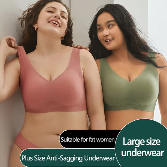 New Multi-color Jelly Latex Plus Size Underwear Girls Gathered Without Marks Without Steel Ring Bra Adjustable And Removable