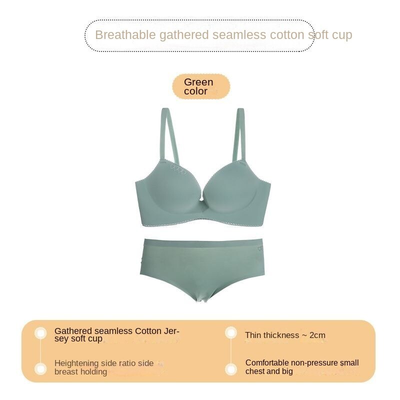Damenunterwäsche: Geraffter, verdickter, sexy, spurloser Latex-BH für spezielle kleine Körbchen