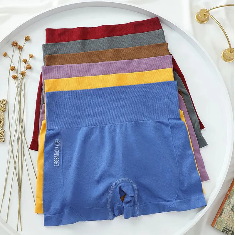 Women's Cycling Shorts - Seamless Safety Boxer Briefs Panties Under Skirt, Summer High Waist Inner Pants