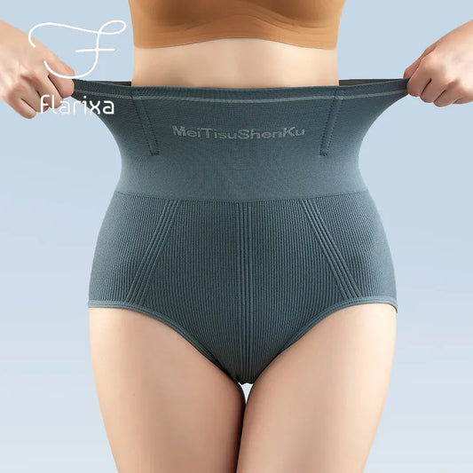 Flarixa Women's Seamless Panties - High Waist, Flat Belly Shaping, Hip Lift & Tummy Control