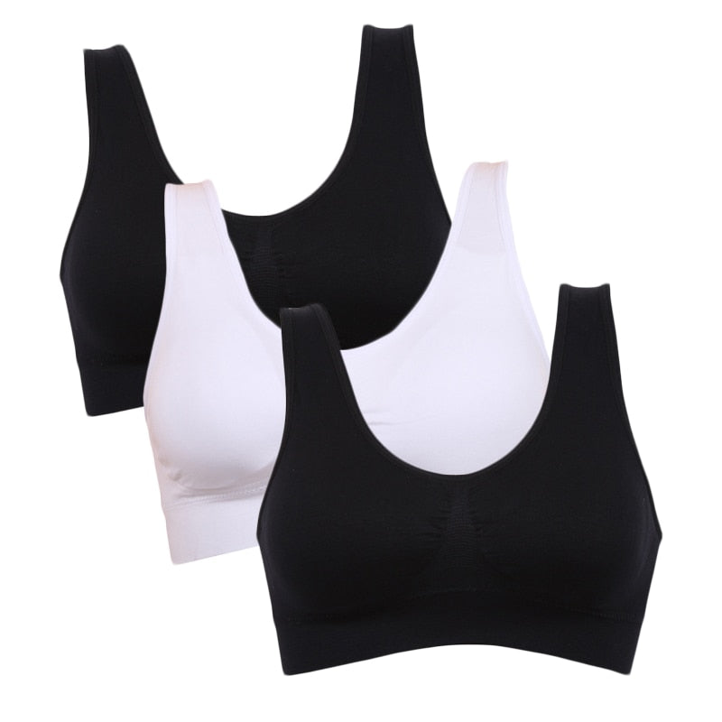 Seamless Plus Size Wireless Bras with Pads (3 Pack) - Comfort & Support for Plus Sizes