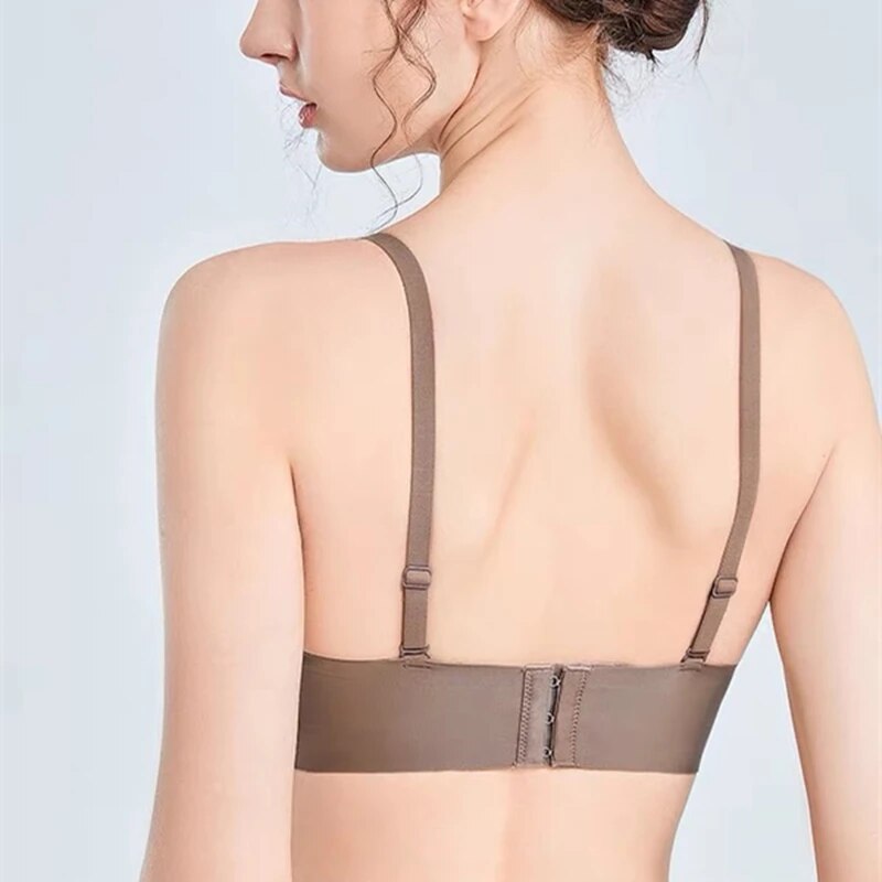Seamless Women's Underwear for Small & Flat Breasts - Push-up, Anti-sagging Glossy Bra