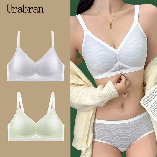 Sujetador push-up de encaje sin costuras para mujer URABRAN: cómodo, sexy e ideal para el verano.