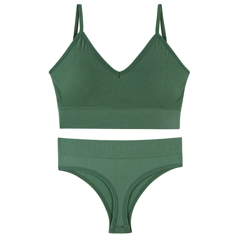 New Seamless Bra & Thong Set