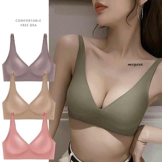 Sexy French Style Bras - Ice Silk Push Up Intimates for Women, Beauty Back Bralette