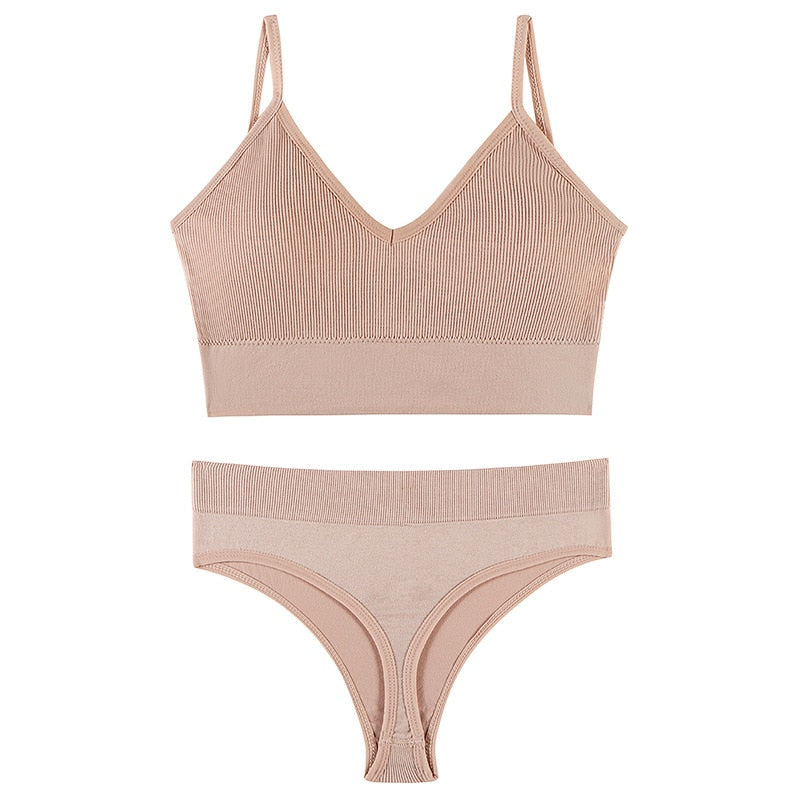 New Seamless Bra & Thong Set