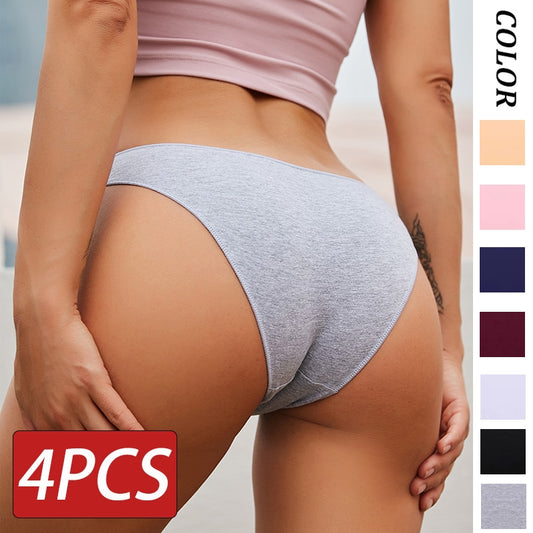 Embrace Comfort in 4PCS Cotton Briefs Set