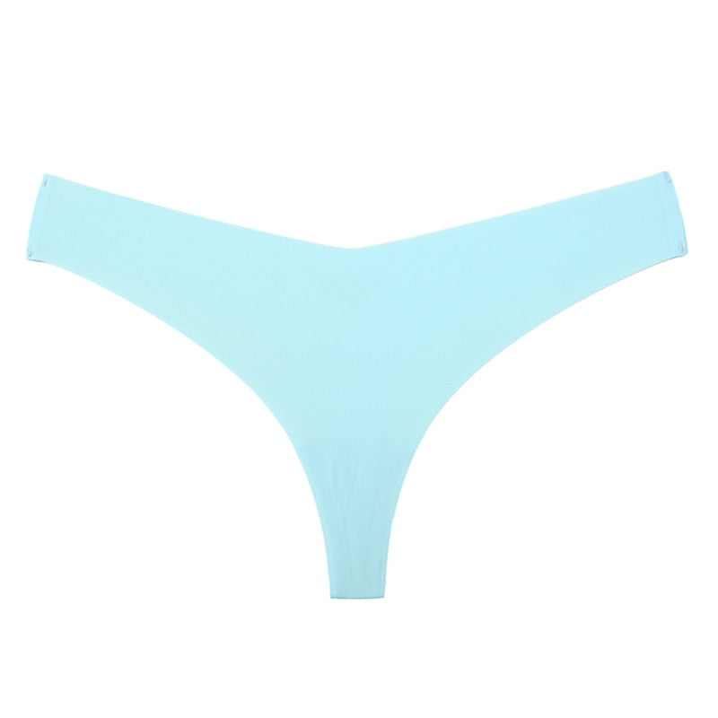 Felinus Women Sexy Panties Ice Silk Low Waist G-Sting Thong Temptation Seamless Breathable Underwear Female Soft Intimates