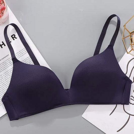 New Soft Sexy Women Bras - Solid Seamless, Adjustable Push Up, Wire Free Bralette