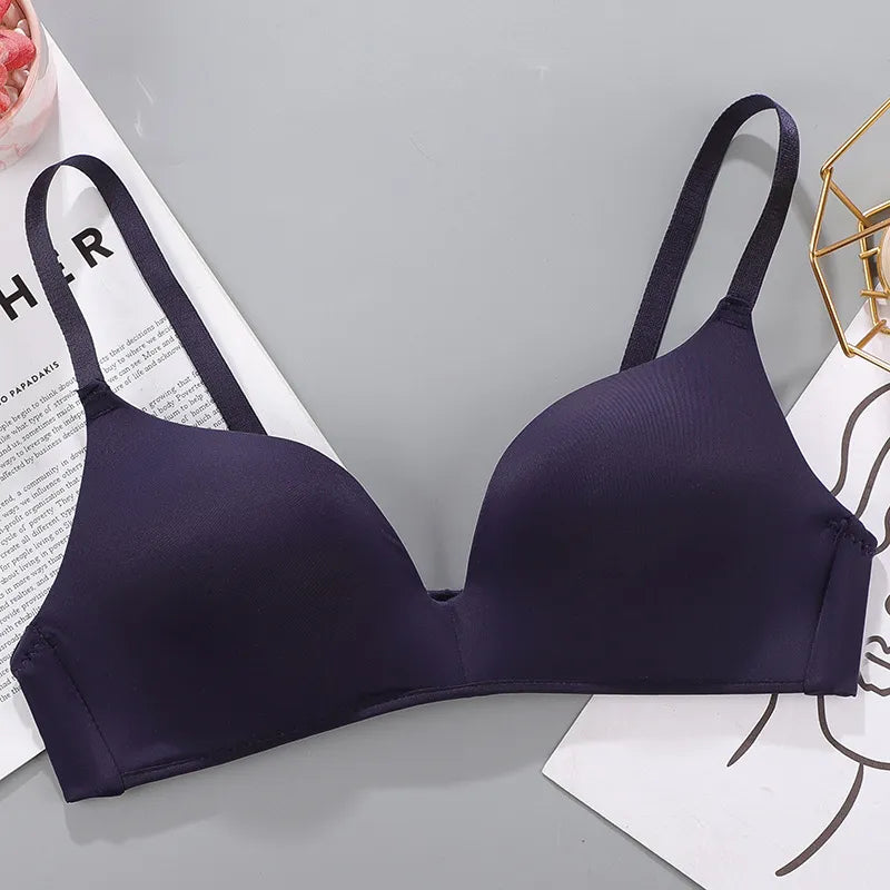 New Soft Sexy Women Bras - Solid Seamless, Adjustable Push Up, Wire Free Bralette