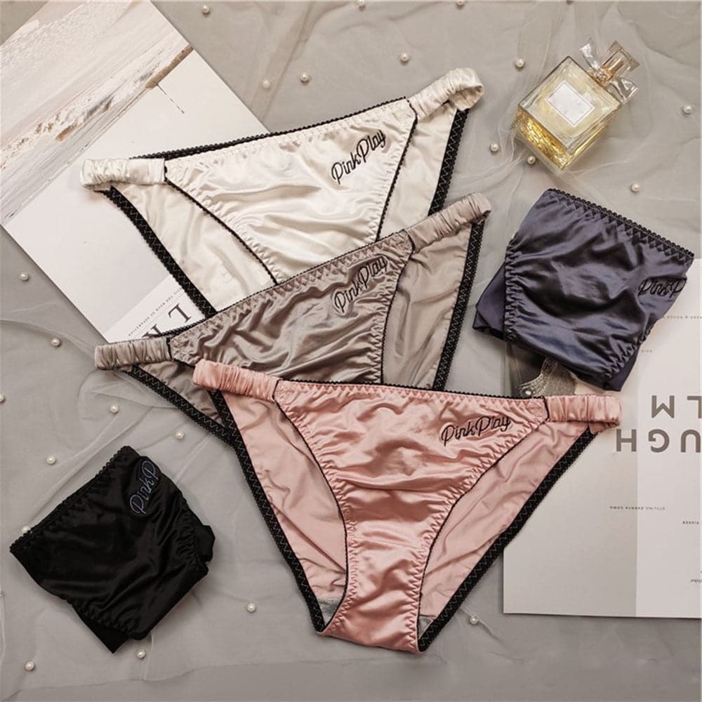 Pink Play Satin Lined Panties - Comfortable and Stylish Underwear